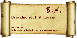 Brandschott Arianna névjegykártya